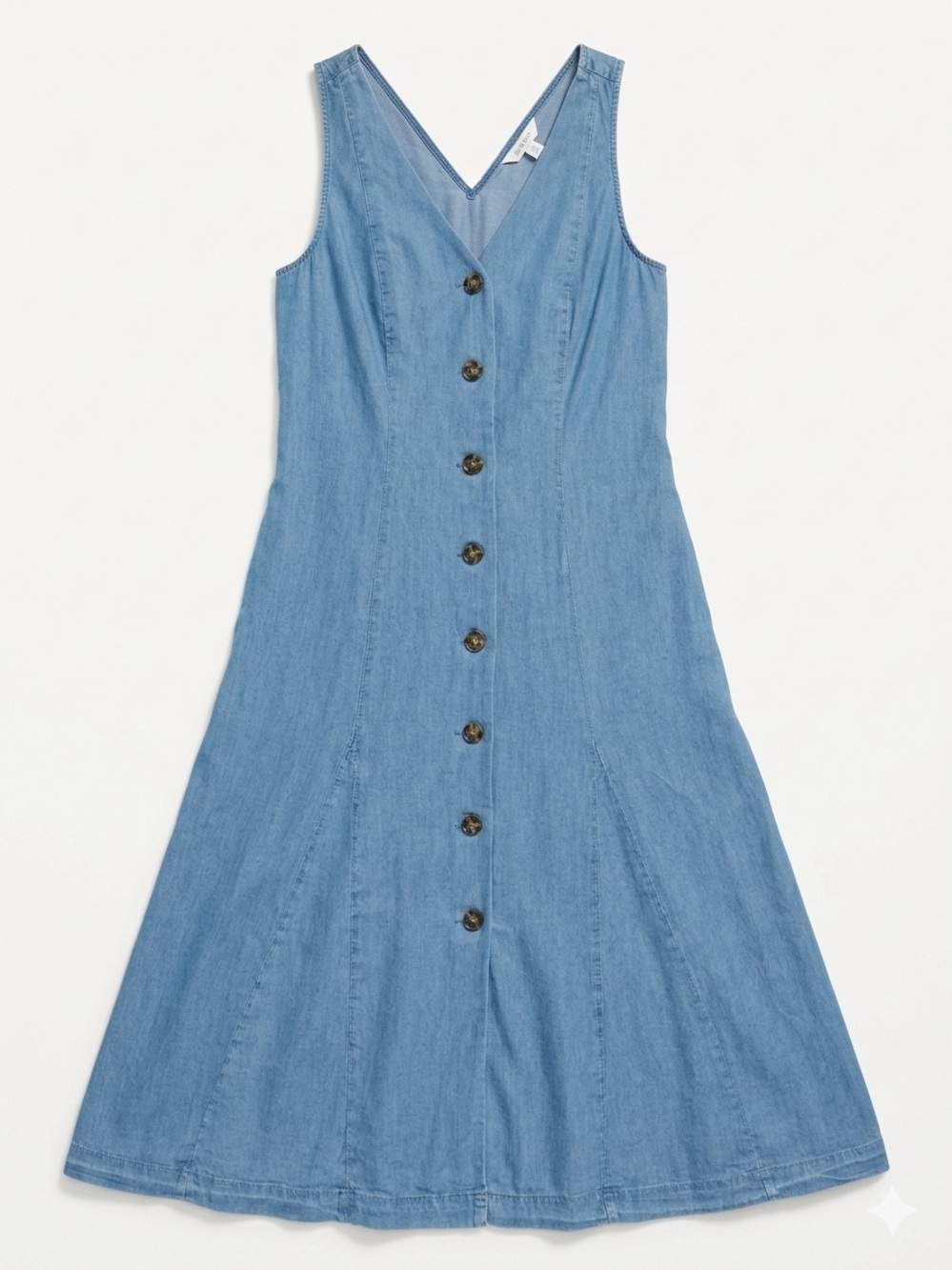 Time and Tru Light Blue Denim Button-Down Sundress